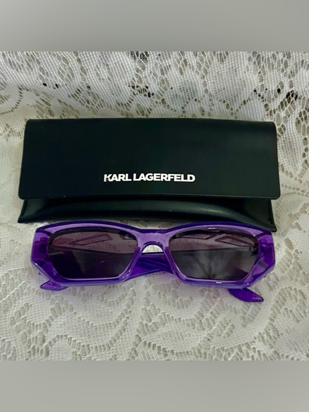 Lagerfeld Purple Sunglasses with Hard Case